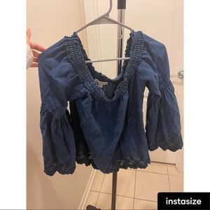 American Eagle Off the Shoulder Jean top